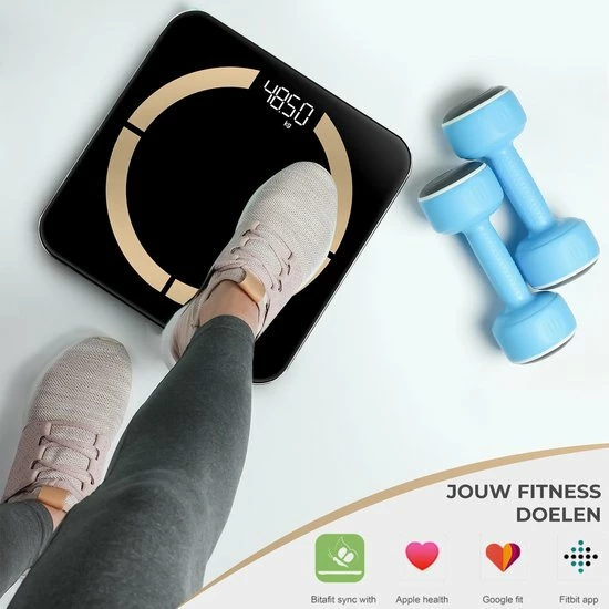 New Goods Company - Slimme Weegschaal met App - 12x Lichaamsanalyse o.a. Gewicht - Vetpercentage - BMI New Goods Company - Slimme Weegschaal Met App - 12x Lichaamsanalyse O.a. Gewicht - Vetpercentage - BMI -Silvergear Shop 550x550 77