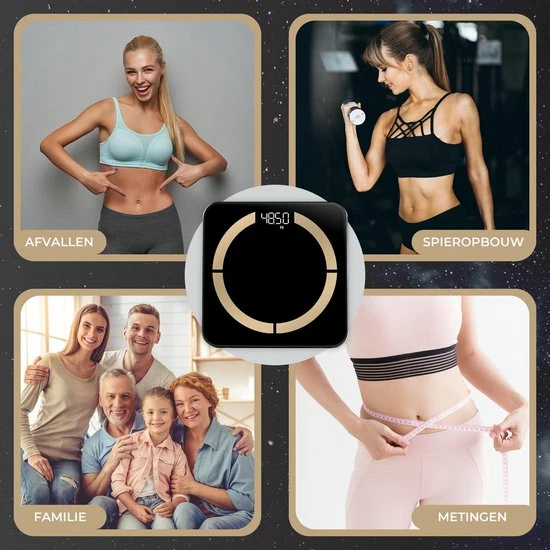 New Goods Company - Slimme Weegschaal met App - 12x Lichaamsanalyse o.a. Gewicht - Vetpercentage - BMI New Goods Company - Slimme Weegschaal Met App - 12x Lichaamsanalyse O.a. Gewicht - Vetpercentage - BMI -Silvergear Shop 550x550 80