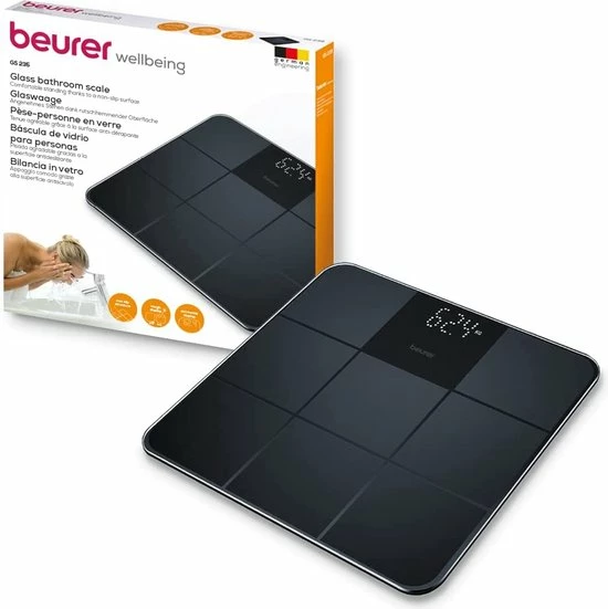 Beurer GS235 - Personenweegschaal - Anti-slip - 180kg - Zwart 4 Beurer GS235 - Personenweegschaal - Anti-slip - 180kg - Zwart - Afbeelding 2