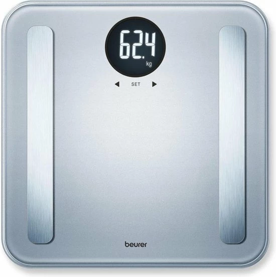 Beurer BF198 - Personenweegschaal lichaamsanalyse - 180kg - Zilver Beurer BF198 - Personenweegschaal Lichaamsanalyse - 180kg - Zilver -Silvergear Shop 550x552 2