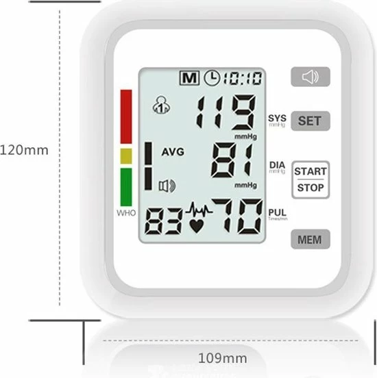 Ariko Bovenarm Bloeddrukmeter | Met Stem | Inclusief Handige Opbergtas 14 Ariko Bovenarm Bloeddrukmeter | Met Stem | Inclusief Handige Opbergtas - Afbeelding 12