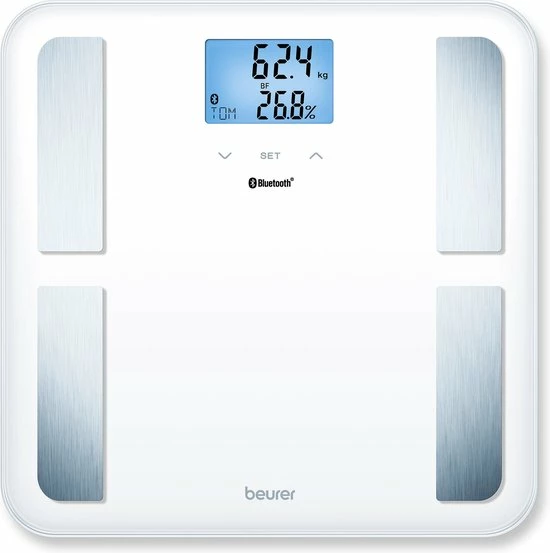 Beurer BF850 - Personenweegschaal Lichaamsanalyse - Bluetooth - 180kg - Wit 5 Beurer BF850 - Personenweegschaal Lichaamsanalyse - Bluetooth - 180kg - Wit - Afbeelding 3