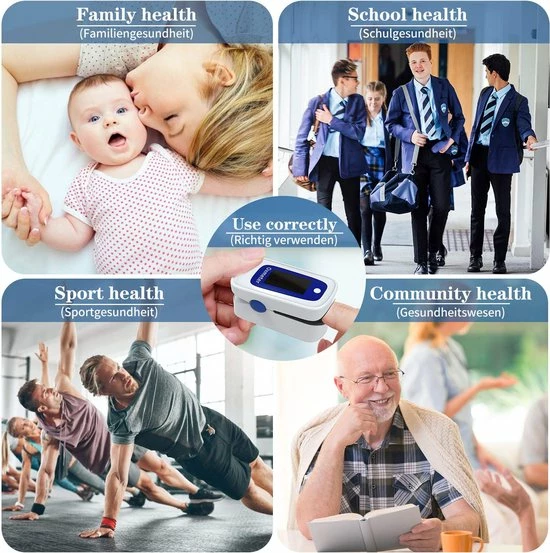 MomMed Pulse Oximeter, Oxygen Saturation Meter Finger, Oximeter With Omnidirectional OLED Screen Display, Portable Lightweight Pulse Oximeter Finger Pulse Oximeter With Lanyard And Batteries 8 MomMed Pulse Oximeter, Oxygen Saturation Meter Finger, Oximeter With Omnidirectional OLED Screen Display, Portable Lightweight Pulse Oximeter Finger Pulse Oximeter With Lanyard And Batteries - Afbeelding 6