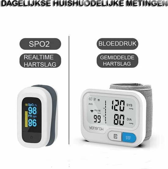 Bloeddrukmeter + Vinger pulsoximeter - Saturatiemeter - Digitale Oximeter - Digitale Poles Bloeddrukmeter - AAA-batterij Bloeddrukmeter (niet inbegrepen) ? Wit Yonrow Bloeddrukmeter + Vinger Pulsoximeter - Saturatiemeter - Digitale Oximeter - Digitale Poles Bloeddrukmeter - AAA-batterij Bloeddrukmeter (niet Inbegrepen) ? Wit -Silvergear Shop 550x554 3