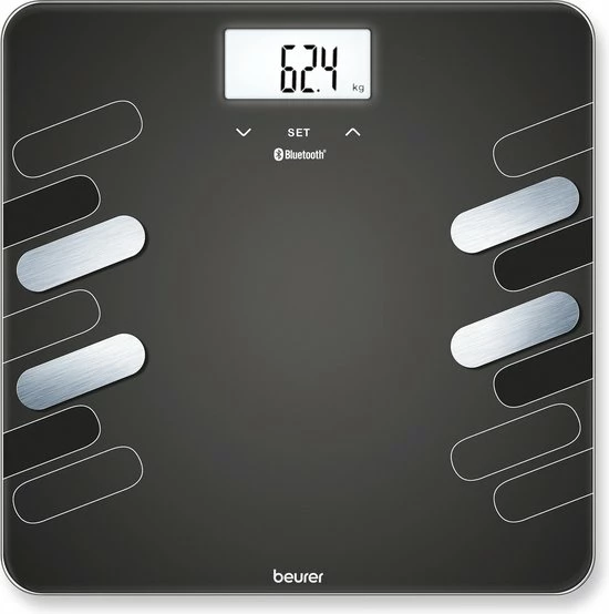 Beurer BF600 - Personenweegschaal Lichaamsanalyse - Bluetooth - 180kg - Zwart 5 Beurer BF600 - Personenweegschaal Lichaamsanalyse - Bluetooth - 180kg - Zwart - Afbeelding 3