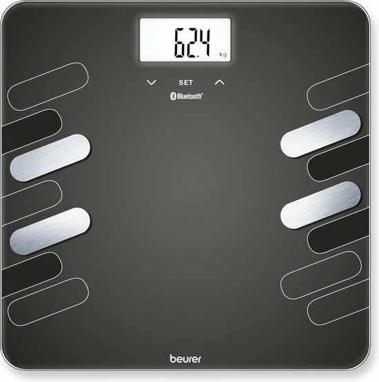 Beurer BF600 - Personenweegschaal Lichaamsanalyse - Bluetooth - 180kg - Zwart 15 Beurer BF600 - Personenweegschaal Lichaamsanalyse - Bluetooth - 180kg - Zwart - Afbeelding 13