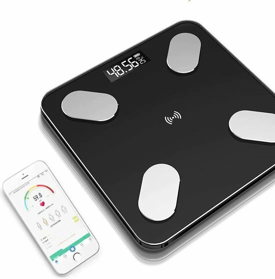 Merkloos Smart Bluetooth Digitale Weegschaal - Fitness - Vetpercentage - Gewicht Schaal - Gezondheid - Health Tracker - Met App 3 Merkloos Smart Bluetooth Digitale Weegschaal - Fitness - Vetpercentage - Gewicht Schaal - Gezondheid - Health Tracker - Met App