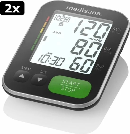 2x Medisana BU 565 Bovenarmbloeddrukmeter Zwart 3 2x Medisana BU 565 Bovenarmbloeddrukmeter Zwart