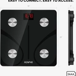 RENPHO Bluetooth Lichaamsvetweegschaal, Digitale Lichaamsgewicht Weegschaal Weegschaal Met Slimme BMI-Schaal, Lichaamssamenstelling Monitoren Met Smartphone-App 9 RENPHO Bluetooth Lichaamsvetweegschaal, Digitale Lichaamsgewicht Weegschaal Weegschaal Met Slimme BMI-Schaal, Lichaamssamenstelling Monitoren Met Smartphone-App -Silvergear Shop 550x567 14