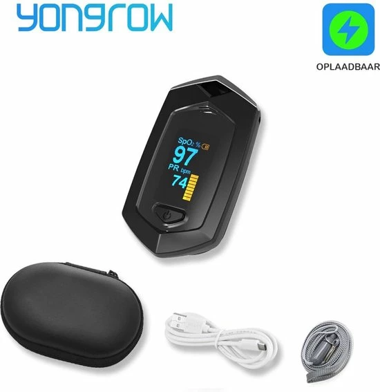 Yonrow Saturatiemeter Oplaadbaar- Zuurstofmeter Vinger - Oximeter Met Spo2 - Pulse Oximeter - Oplaadbare Digitale Vingertop Pulsoxymeter - Bloedzuurstofmeter Vinger - Zuurstofmeter 3 Yonrow Saturatiemeter Oplaadbaar- Zuurstofmeter Vinger - Oximeter Met Spo2 - Pulse Oximeter - Oplaadbare Digitale Vingertop Pulsoxymeter - Bloedzuurstofmeter Vinger - Zuurstofmeter