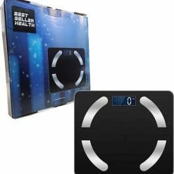 Merkloos Slimme Personenweegschaal - Weegschaal Met Lichaamsanalyse, Bluetooth En NL App - BMI - Vetpercentage En Meer - Zwart -Silvergear Shop 550x570 3