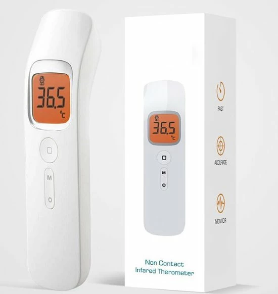 Infrarood non contact thermometer Meet temperatuur op afstand. LCD scherm. Grand Electronics Infrarood Non Contact Thermometer Meet Temperatuur Op Afstand. LCD Scherm. -Silvergear Shop