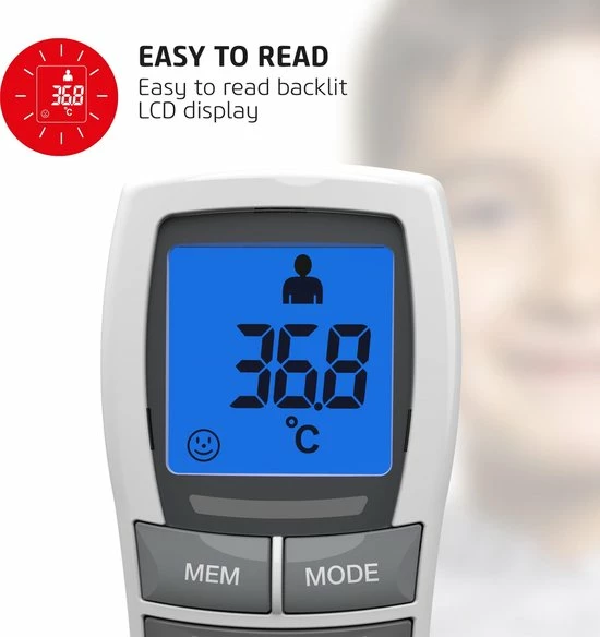 Salter - Infrarood voorhoofdthermometer Salter - Infrarood Voorhoofdthermometer -Silvergear Shop