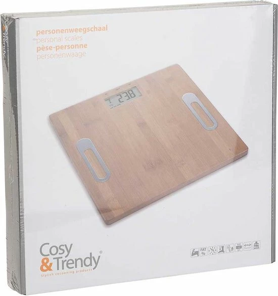 Cosy&Trendy - Personenweegschaal - Bamboe 4 Cosy&Trendy - Personenweegschaal - Bamboe - Afbeelding 2