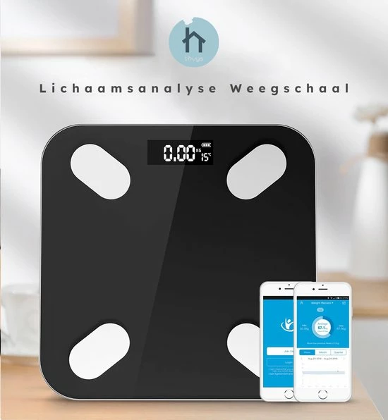 Thuys Lichaamsanalyse Weegschaal - Weegschaal - BMI Meter - Lichaamsanalyse Weegschaal - Digitale Gezondheidsmeter - Slimme Weegschaal Met App - Gezondheid & Innovatie 12 Thuys Lichaamsanalyse Weegschaal - Weegschaal - BMI Meter - Lichaamsanalyse Weegschaal - Digitale Gezondheidsmeter - Slimme Weegschaal Met App - Gezondheid & Innovatie - Afbeelding 10