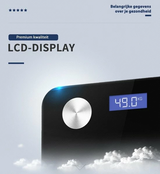 Exclusive By TW Slimme Weegschaal Met Lichaamsanalyse - Personenweegschaal - Bluetooth - Zwart 6 Exclusive By TW Slimme Weegschaal Met Lichaamsanalyse - Personenweegschaal - Bluetooth - Zwart - Afbeelding 4