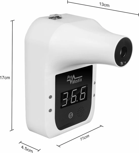 Promedix - Infrarode Contactloze Thermometer Voor De Controle Van De Lichaamstemperatuur 8 Promedix - Infrarode Contactloze Thermometer Voor De Controle Van De Lichaamstemperatuur - Afbeelding 6