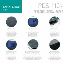 Lanaform PDS-110 - Elektronische Antislip Weegschaal - Vierkant Black 14 Lanaform PDS-110 - Elektronische Antislip Weegschaal - Vierkant Black -Silvergear Shop 550x606 2