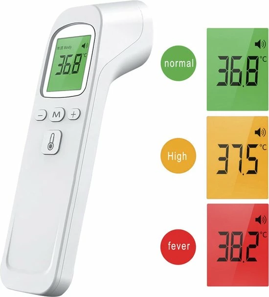 iBright Digitale Infrarood Thermometer voorhoofd - koortsthermometer - Contactloze Temperatuurmeter - IBright Digitale Infrarood Thermometer Voorhoofd - Koortsthermometer - Contactloze Temperatuurmeter - -Silvergear Shop 550x607 1