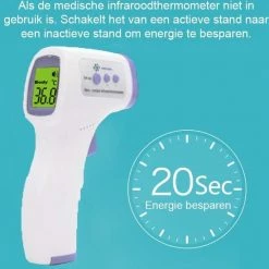Noan - Infrarood Voorhood Thermometer - Inclusief 2x AAA Batterij 6 Noan - Infrarood Voorhood Thermometer - Inclusief 2x AAA Batterij -Silvergear Shop 550x612