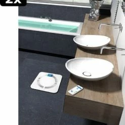 2x Medisana BS 430 Connect - Lichaamsanalyseweegschaal - Wit -Silvergear Shop 550x641 1