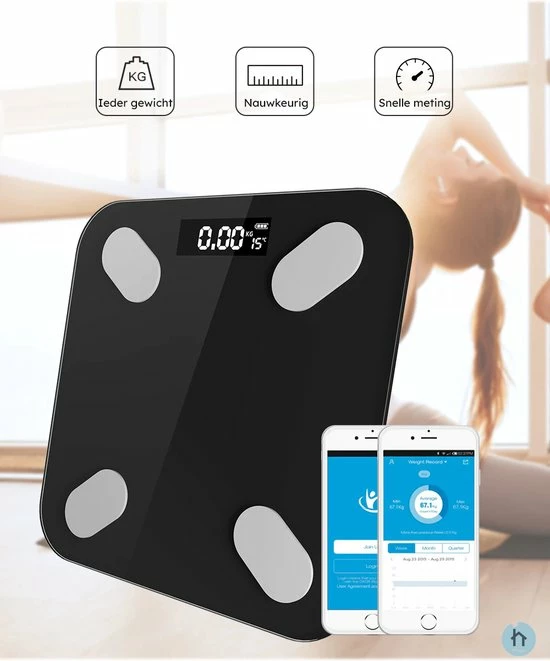 Thuys Lichaamsanalyse Weegschaal - Weegschaal - BMI Meter - Lichaamsanalyse Weegschaal - Digitale Gezondheidsmeter - Slimme Weegschaal Met App - Gezondheid & Innovatie 8 Thuys Lichaamsanalyse Weegschaal - Weegschaal - BMI Meter - Lichaamsanalyse Weegschaal - Digitale Gezondheidsmeter - Slimme Weegschaal Met App - Gezondheid & Innovatie - Afbeelding 6