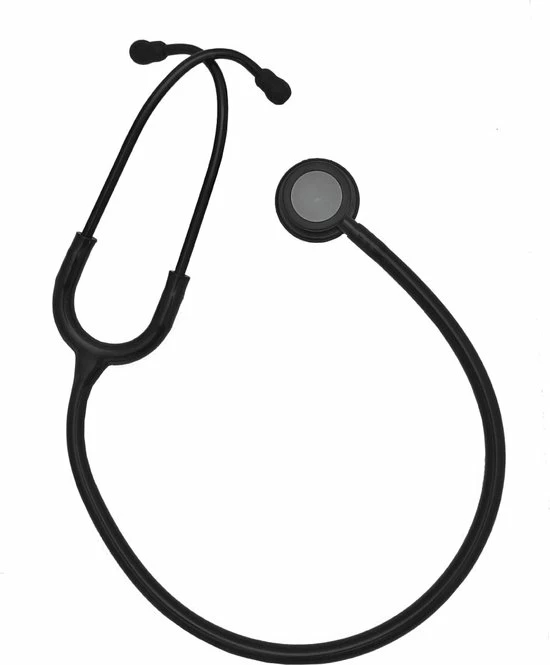 Hospitrix Stethoscoop Professional Line Stealth Edition Zwart + Gratis Premium Opberghoes - Dubbelzijdig - Medisch - Roestvrij Stalen 4 Hospitrix Stethoscoop Professional Line Stealth Edition Zwart + Gratis Premium Opberghoes - Dubbelzijdig - Medisch - Roestvrij Stalen - Afbeelding 2