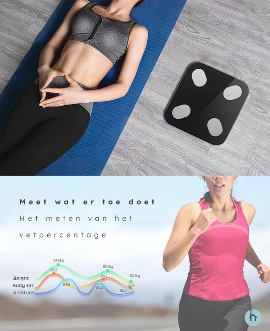 Thuys Lichaamsanalyse Weegschaal - Weegschaal - BMI Meter - Lichaamsanalyse Weegschaal - Digitale Gezondheidsmeter - Slimme Weegschaal Met App - Gezondheid & Innovatie 10 Thuys Lichaamsanalyse Weegschaal - Weegschaal - BMI Meter - Lichaamsanalyse Weegschaal - Digitale Gezondheidsmeter - Slimme Weegschaal Met App - Gezondheid & Innovatie - Afbeelding 8