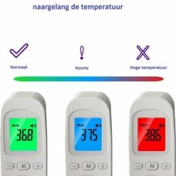 BREND Wueps Infrarood Digitale Thermometer Met LCD Display - Geschikt Voor Alle Leeftijden - Met Geheugen -Silvergear Shop 550x684