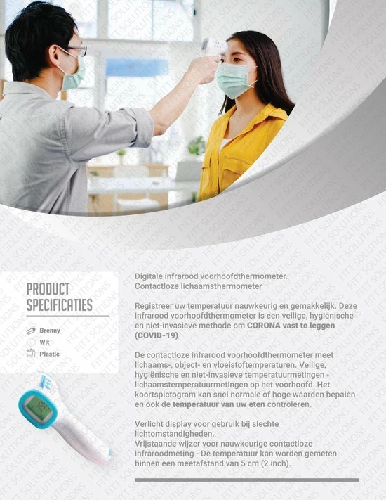 Dikang Digitale Infrarood Thermometer Met GRATIS Batterijen! Thermometer Voorhoofd - Thermometer Lichaam - 3 Dikang Digitale Infrarood Thermometer Met GRATIS Batterijen! Thermometer Voorhoofd - Thermometer Lichaam -