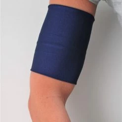 Omnipod-bandjes Lycra Band In In Een Effen Blauwe Kleur Van 27/28 Cm Ter Bescherming Van De Omnipod Of Sensor Ivm Diabetes, Geschikt Om Mee Te Zwemmen. Beschermt De Sensor Zoals De Freestyle Libre Of De Omnipod