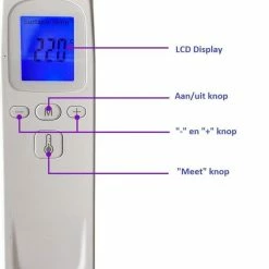 BREND Wueps Infrarood Digitale Thermometer Met LCD Display - Geschikt Voor Alle Leeftijden - Met Geheugen -Silvergear Shop 550x715