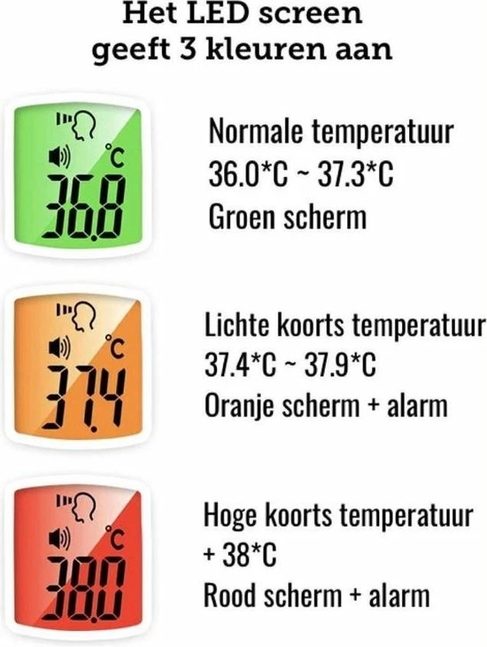 Dikang Digitale Infrarood Thermometer Met GRATIS Batterijen! Thermometer Voorhoofd - Thermometer Lichaam - 6 Dikang Digitale Infrarood Thermometer Met GRATIS Batterijen! Thermometer Voorhoofd - Thermometer Lichaam - - Afbeelding 4