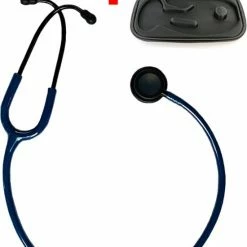 Hospitrix Stethoscoop Professional Line Stealth Edition Midnight Blue + Premium Opberghoes - Dubbelzijdig - Medisch - Roestvrij Stalen