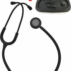 Hospitrix Stethoscoop Professional Line Stealth Edition Zwart + Gratis Premium Opberghoes - Dubbelzijdig - Medisch - Roestvrij Stalen