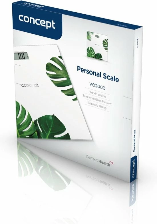 CONCEPT - Personenweegschaal / LCD Scherm - Wit Met Bloemenmotief 6 CONCEPT - Personenweegschaal / LCD Scherm - Wit Met Bloemenmotief - Afbeelding 4