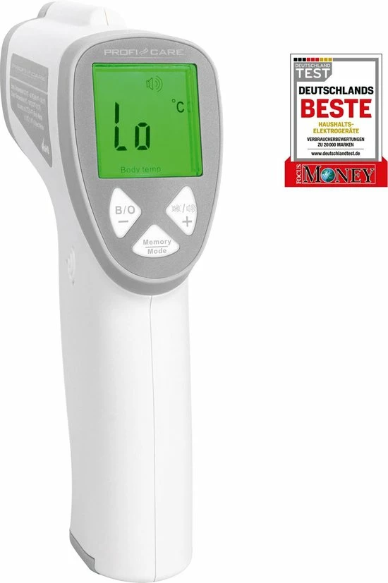 ProfiCare PC-FT 3094 - Contactloze Voorhoofdthermometer - Wit / Zilver 6 ProfiCare PC-FT 3094 - Contactloze Voorhoofdthermometer - Wit / Zilver - Afbeelding 4